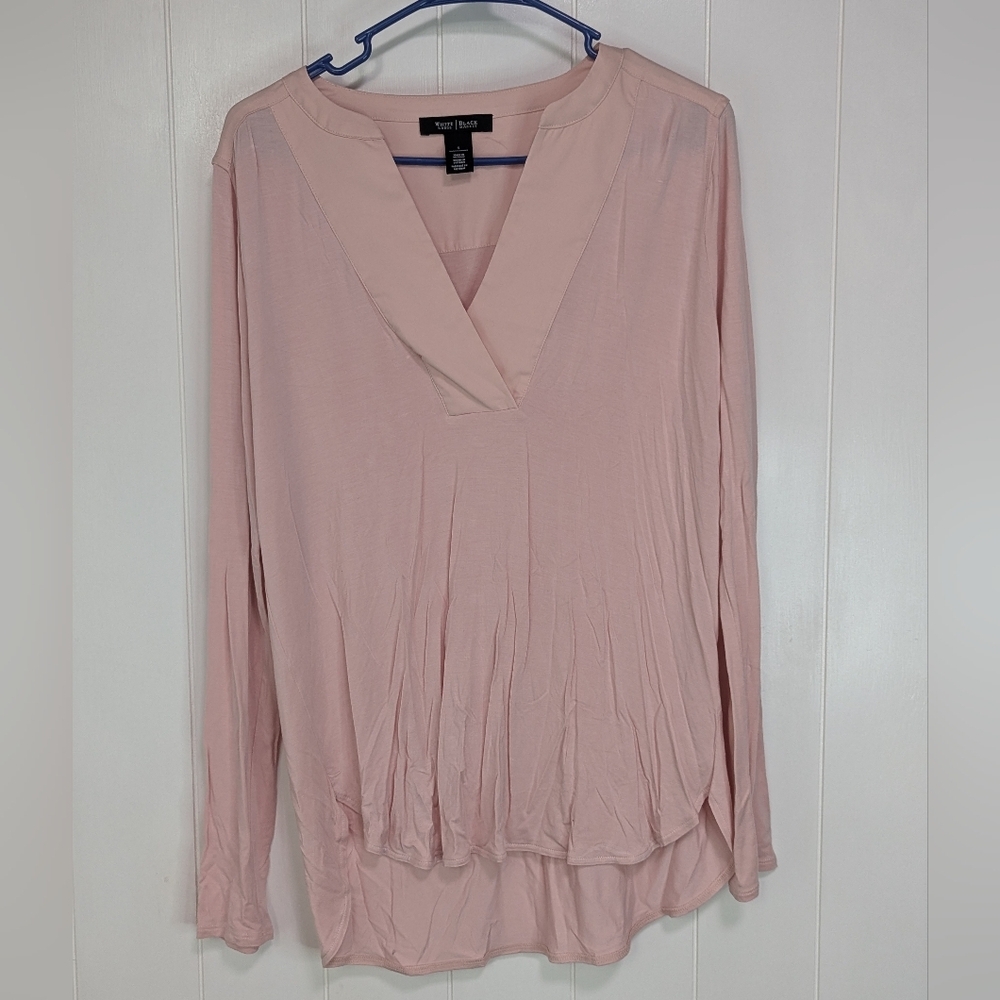 White House Black Market Blush Pink Blouse